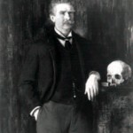 Ambrose Bierce with skull